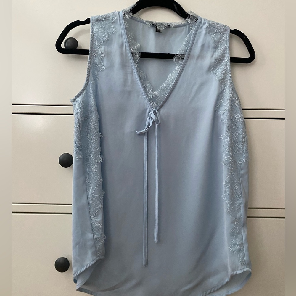 Banana Republic Light Blue Lace XS Tank Top